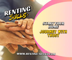 Man's arm holding paperwork and calculator as he approaches his newly purchased home, emphasizing trust in the home buying process